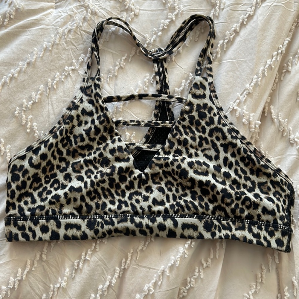 Leopard sports bra
